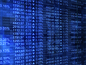 image of computer screen, colums of financial figures