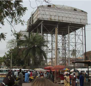 large image showing banjul water tower in The Gambia