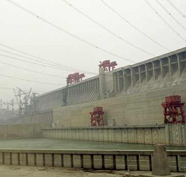 Three Dams on the Yangtzi River China