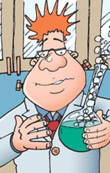 Image of a mad professor