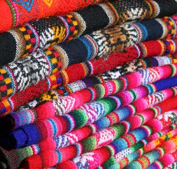Image showing traditional Peruvian shawls
