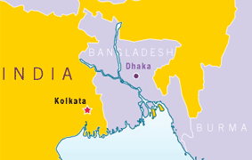 Political map of Calcutta